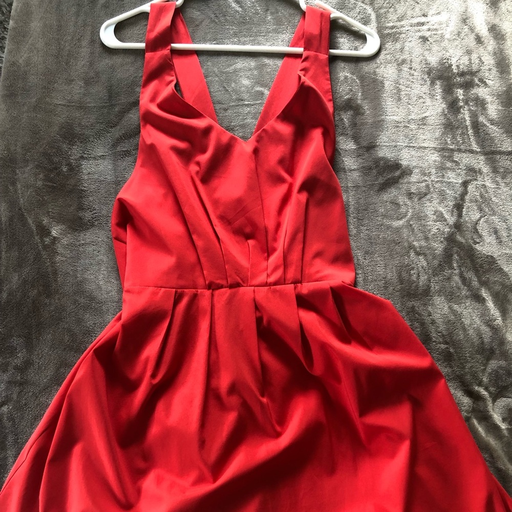Size L backless red dress from Lulus